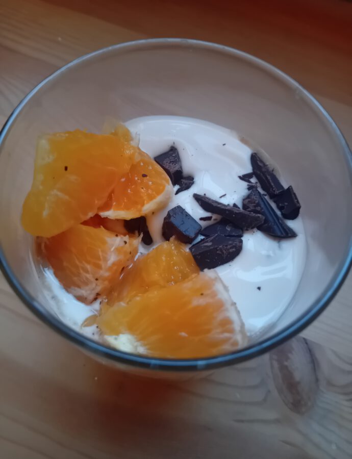 Overnight Oats with Coffee, Orange and Chocolate