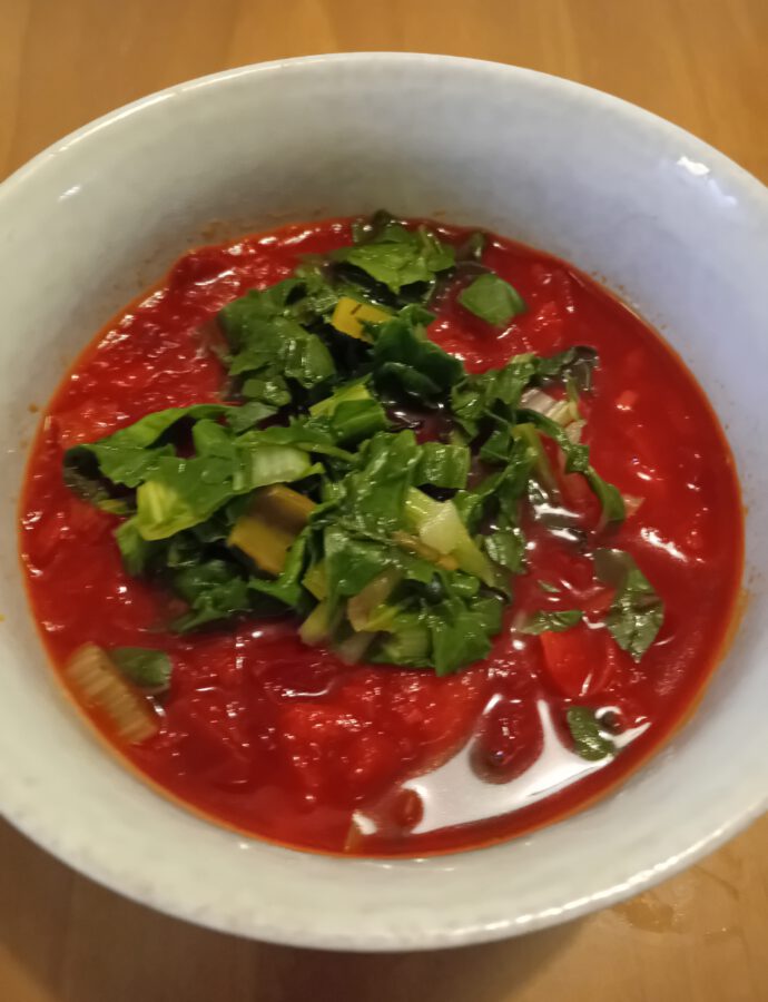 Soup with Beetroot and Carrot